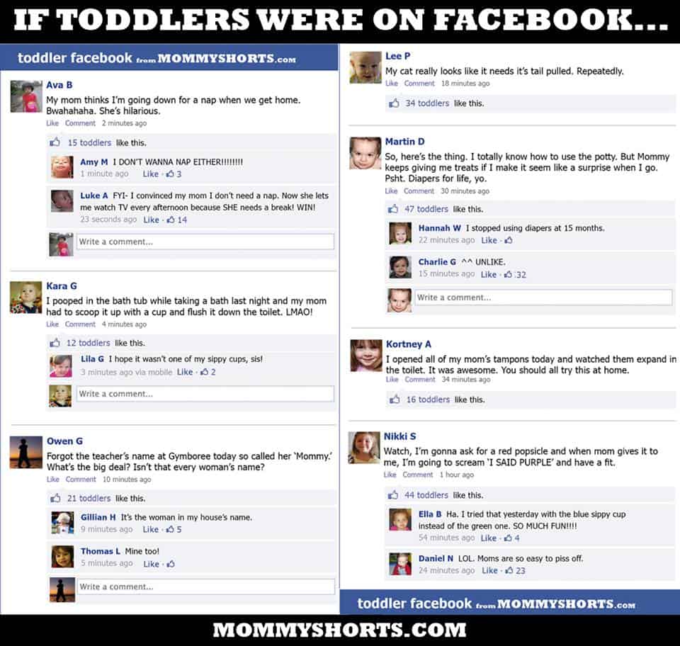 if toddlers were on facebook
